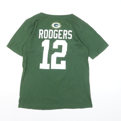 NFL Team Apparel Women’s Green Packers No.12 Cotton T-Shirt Size L