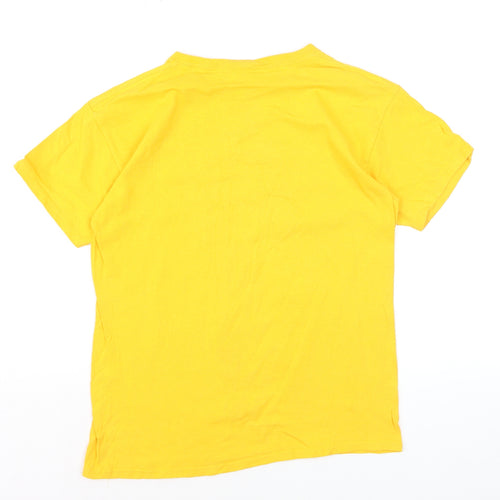NFL Team Boys Yellow Green Bay Packers T-Shirt Size 14-16 Years Cotton