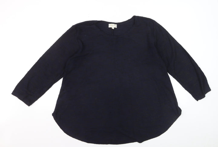Apricot Women's Black Knit 3/4 Sleeve Basic Blouse S