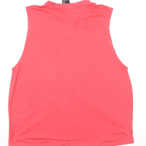 Adidas Men's Red Sleeveless Tank Top L Breathable Gym Activewear