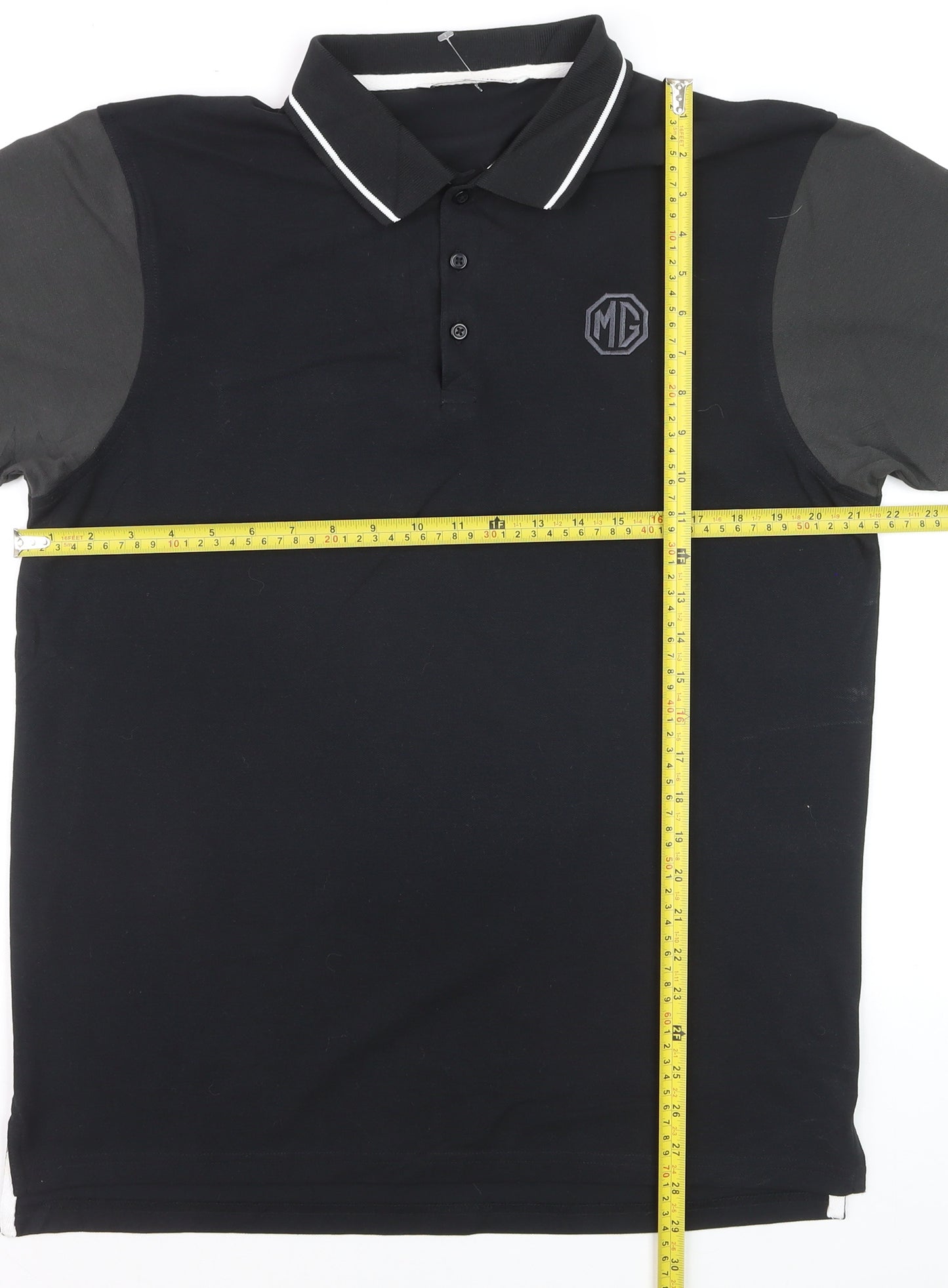 Kustom Kit Men’s Black XL Polo Shirt MG Logo Short Sleeve Cotton