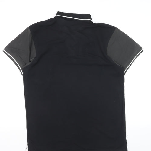 Kustom Kit Men’s Black XL Polo Shirt MG Logo Short Sleeve Cotton