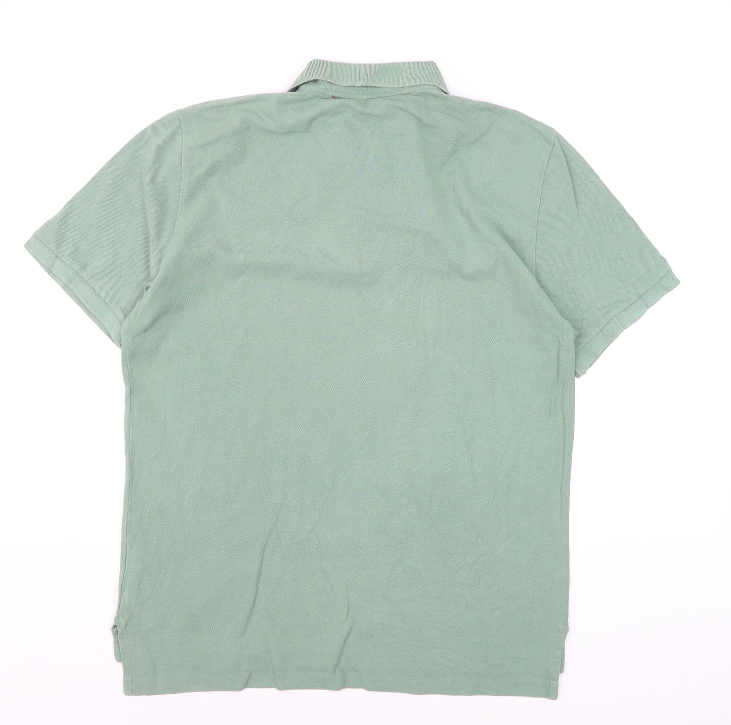 Ralph Lauren Polo Jeans Green Men's Polo Shirt L 100% Cotton Graphic