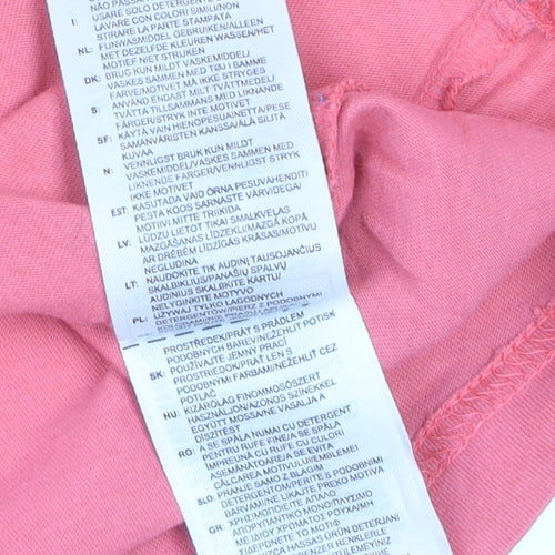 Adidas Womens Pink Basic T-Shirt M Short Sleeve Crew Neck