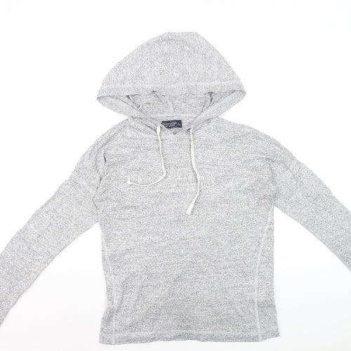 Abercrombie & Fitch Women's Grey Small Pullover Hoodie Soft Knit