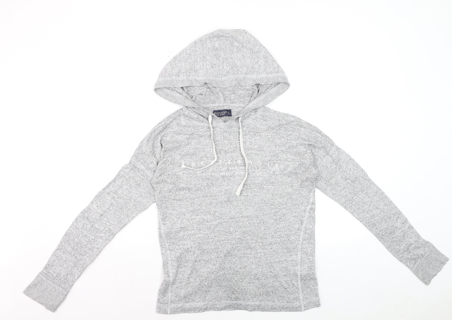Abercrombie & Fitch Women's Grey Small Pullover Hoodie Soft Knit