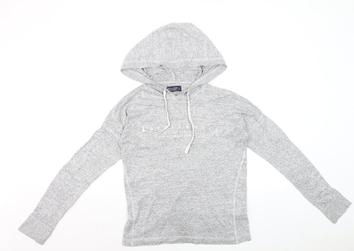 Abercrombie & Fitch Women's Grey Small Pullover Hoodie Soft Knit