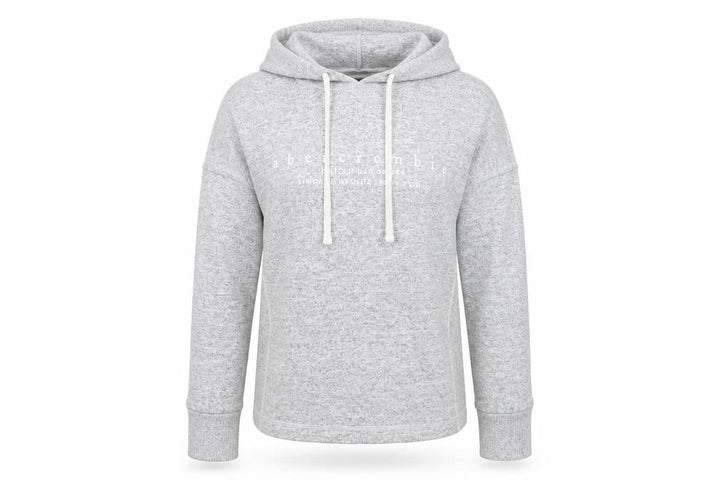 Abercrombie & Fitch Women's Grey Small Pullover Hoodie Soft Knit