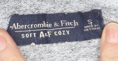 Abercrombie & Fitch Women's Grey Small Pullover Hoodie Soft Knit