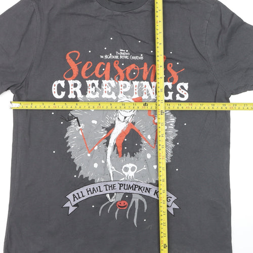 Disney The Nightmare Before Christmas Men's Grey Graphic T-Shirt M