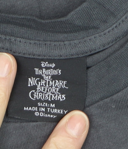 Disney The Nightmare Before Christmas Men's Grey Graphic T-Shirt M
