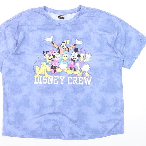 George Women’s Blue Disney Crew Print T-Shirt Size 16