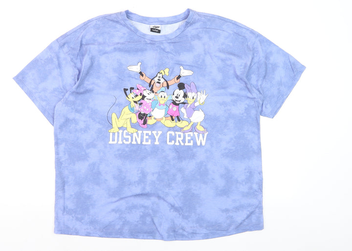 George Women’s Blue Disney Crew Print T-Shirt Size 16