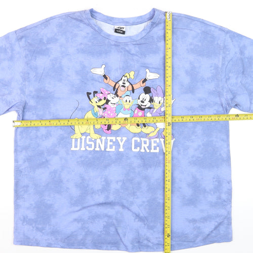 George Women’s Blue Disney Crew Print T-Shirt Size 16