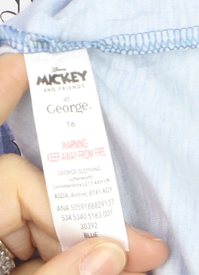George Women’s Blue Disney Crew Print T-Shirt Size 16