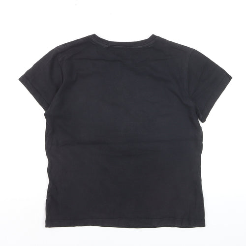 Jack Wills Girls Black 12-13 Years Classic Logo Cotton T-Shirt