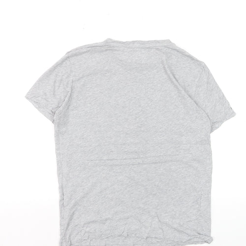 AllSaints Women's Grey Cotton Basic Crew Neck T-Shirt Size S