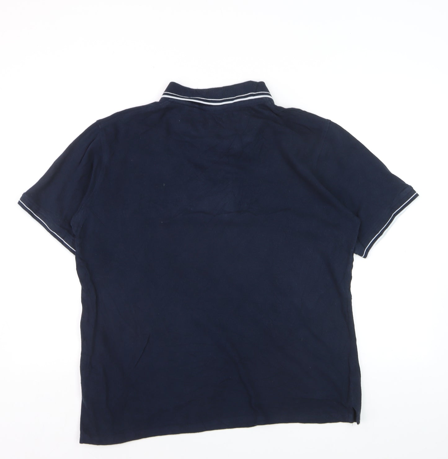 Lyle & Scott Men's Blue XL Cotton Polo Shirt with Logo