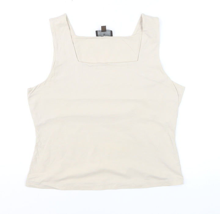 Fenn Wright Manson Women's Beige Cotton Elastane Tank Top Size 16