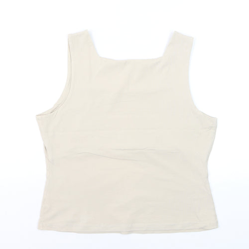 Fenn Wright Manson Women's Beige Cotton Elastane Tank Top Size 16