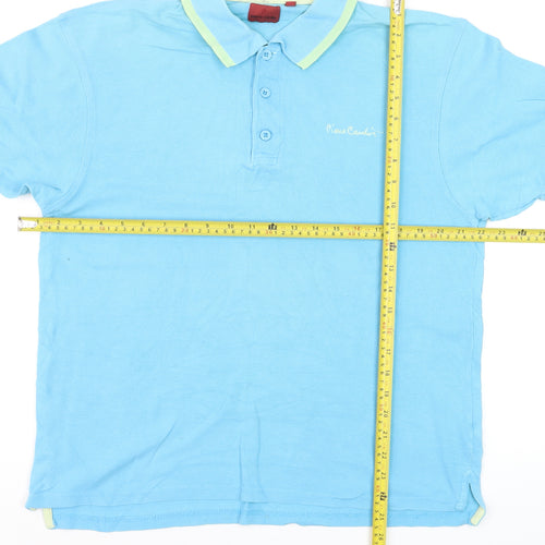 Pierre Cardin Men's Blue Cotton Polo Shirt Size M Classic Fit