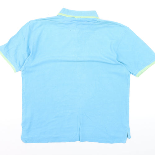 Pierre Cardin Men's Blue Cotton Polo Shirt Size M Classic Fit