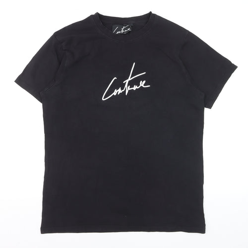 Couture Men's Black Logo Graphic T-Shirt Size L