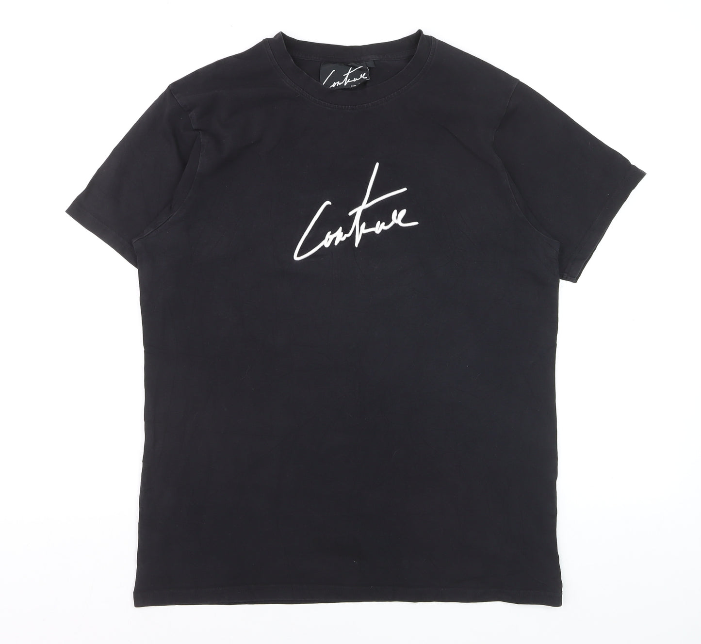 Couture Men's Black Logo Graphic T-Shirt Size L