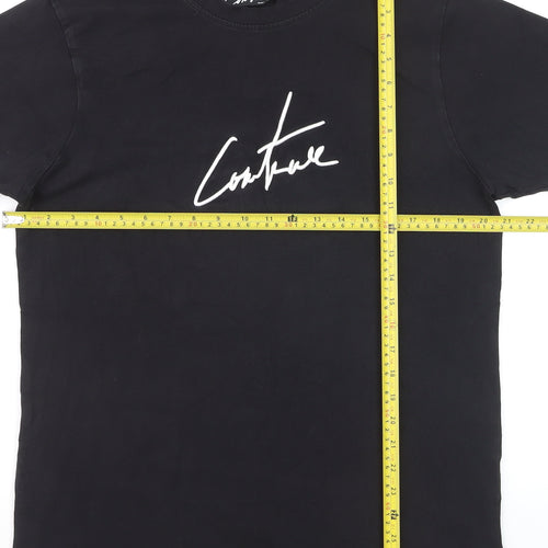 Couture Men's Black Logo Graphic T-Shirt Size L