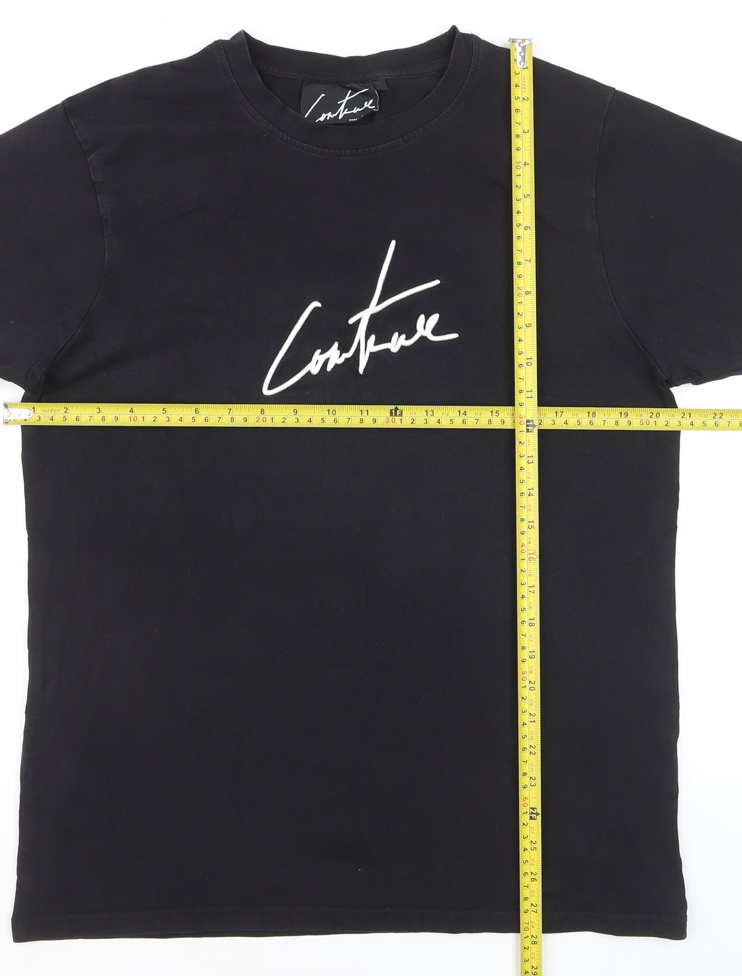 Couture Men's Black Logo Graphic T-Shirt Size L