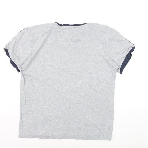 Tommy Hilfiger Men's Grey Medium Crew Neck Logo T-Shirt