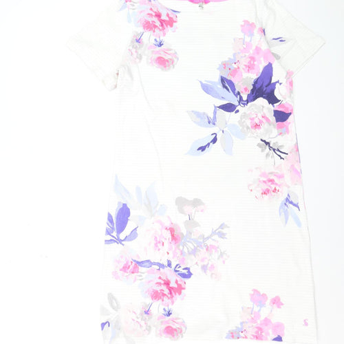 Joules Women's Multicoloured Floral Cotton T-Shirt Dress Size 12