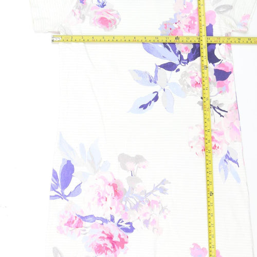 Joules Women's Multicoloured Floral Cotton T-Shirt Dress Size 12