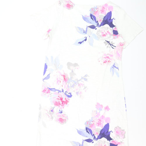 Joules Women's Multicoloured Floral Cotton T-Shirt Dress Size 12