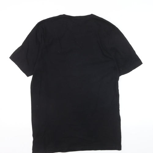 BOSS Men's Black Cotton Crew Neck Logo T-Shirt Size L