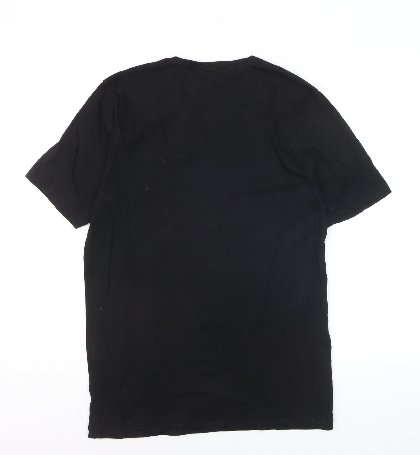 BOSS Men's Black Cotton Crew Neck Logo T-Shirt Size L