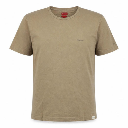 Firetrap Men's Beige Cotton Crew Neck Short Sleeve T-Shirt - M