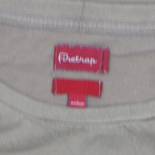 Firetrap Men's Beige Cotton Crew Neck Short Sleeve T-Shirt - M