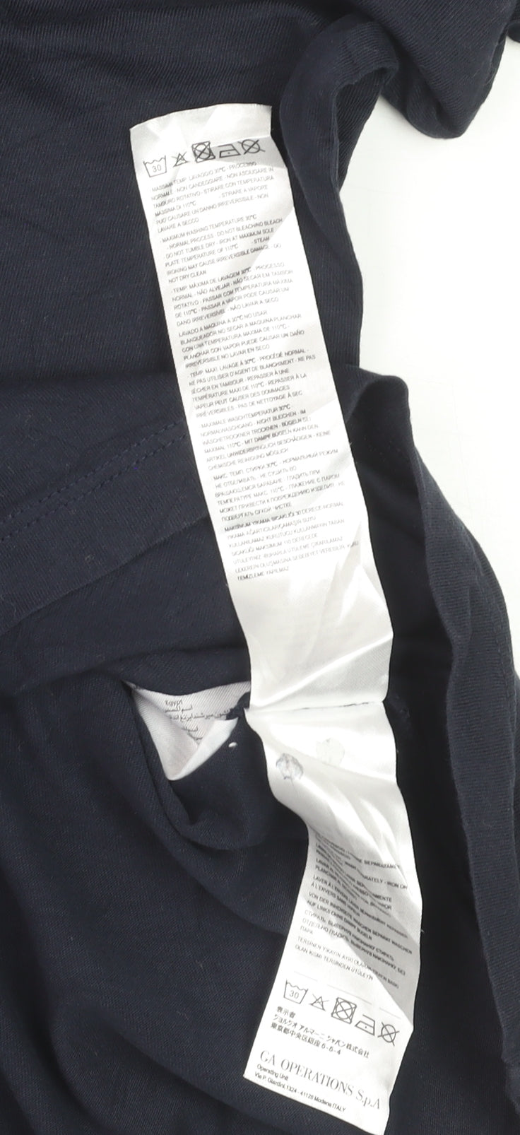 Armani Exchange Men’s Blue Slim Fit Logo Crew Neck T-Shirt Size S