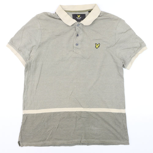 Lyle & Scott Men’s Beige XL Cotton Short Sleeve Polo Shirt