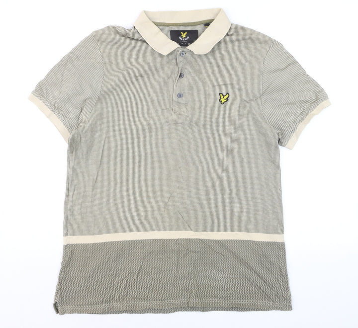 Lyle & Scott Men’s Beige XL Cotton Short Sleeve Polo Shirt