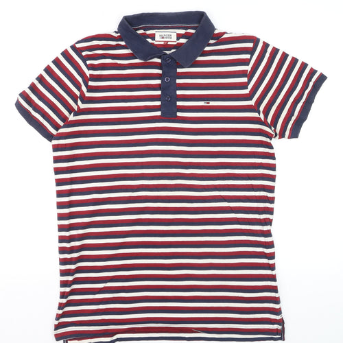 Hilfiger Denim Men's Multicoloured Striped Polo Shirt XL