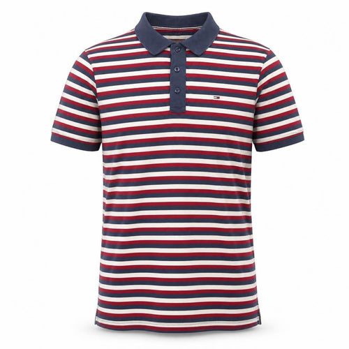 Hilfiger Denim Men's Multicoloured Striped Polo Shirt XL