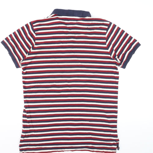 Hilfiger Denim Men's Multicoloured Striped Polo Shirt XL