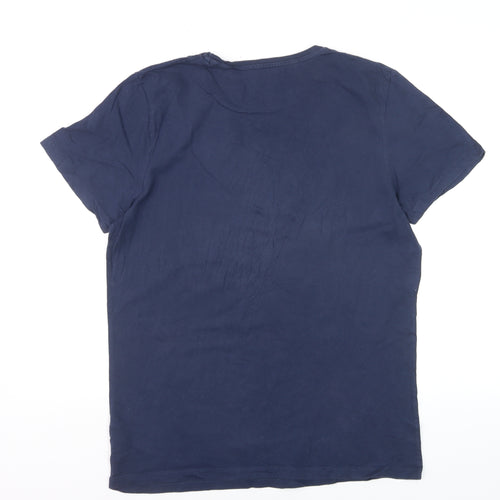 Jack & Jones Men's Blue Graphic Print T-Shirt Size L