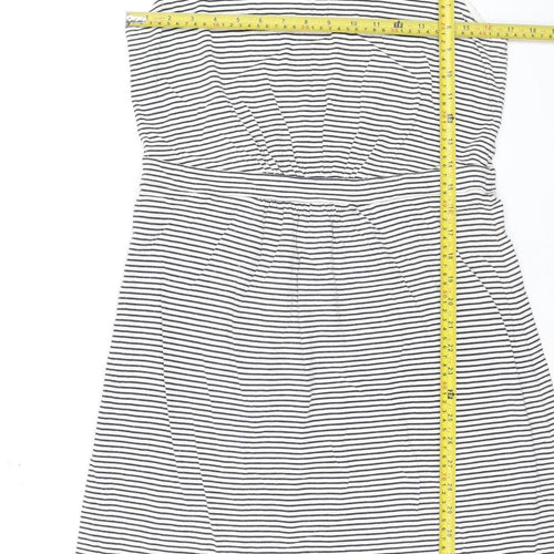 Boden Women Blue Striped A-Line Sleeveless Jersey Dress Size 16