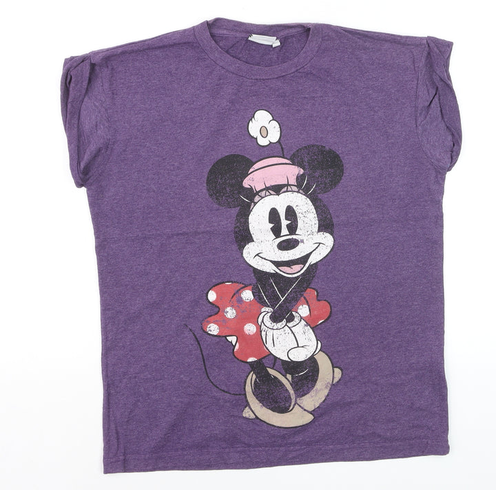 Disney Women's Purple Minnie Mouse Graphic T-Shirt Size 10
