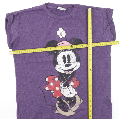 Disney Women's Purple Minnie Mouse Graphic T-Shirt Size 10