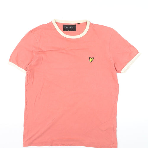 Lyle & Scott Men's Pink Crew Neck Short Sleeve Cotton T-Shirt M