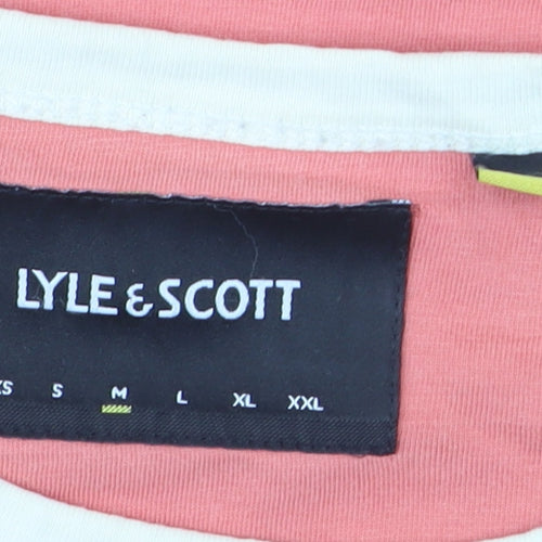 Lyle & Scott Men's Pink Crew Neck Short Sleeve Cotton T-Shirt M